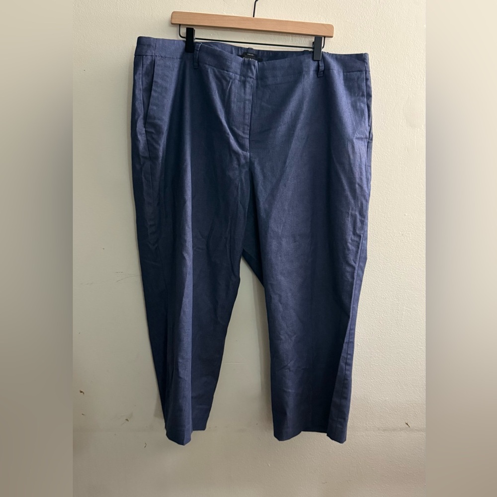 Talbots Women's Blue Chelsea Dress Pants Trousers‎ Size 20W Cotton Modal Spandex